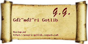 Gömöri Gotlib névjegykártya
